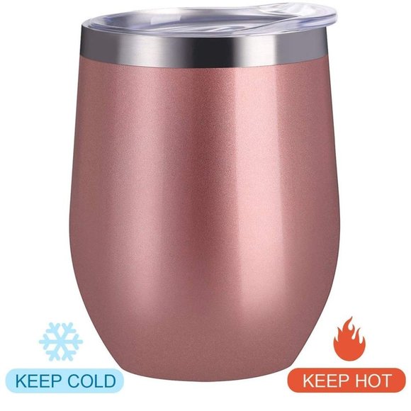 12 Oz. Double-Insulated Rose Gold Tumblers -6 Pack - Picture 2 of 4